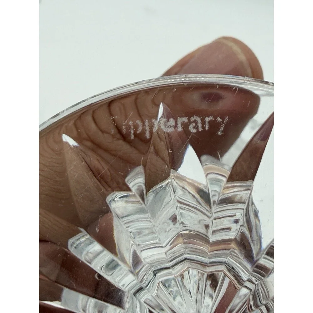Tipperary Crystal Taper Candle Stick Holders Pair Ireland 4.5